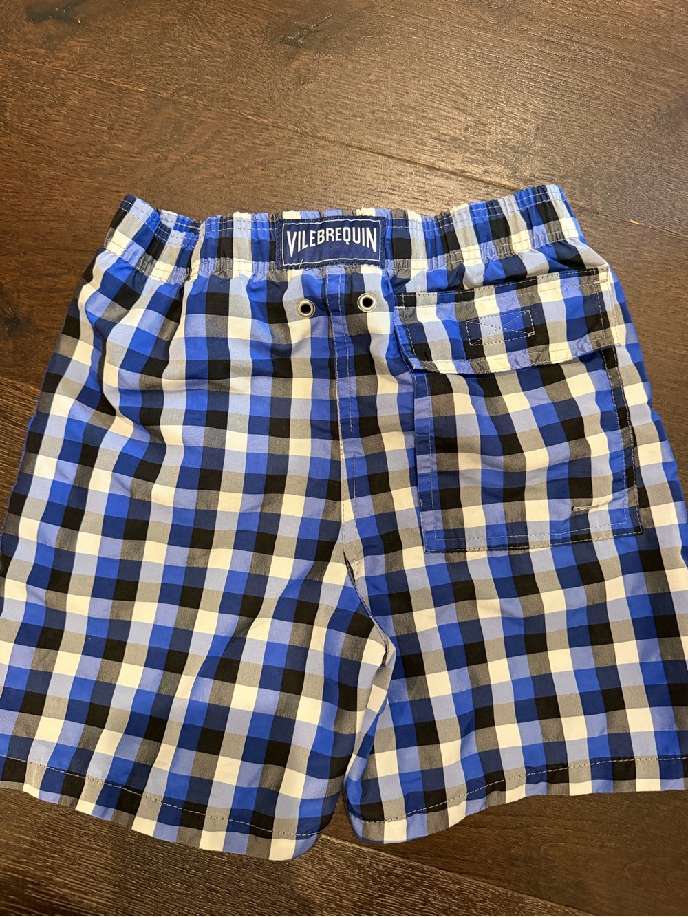 Vilebrequin Blue Plaid kids Swim Shorts